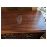 MB - Vintage Dark Wood Cabinet with 3 Doors & 3 Drawers