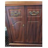 MB - Vintage Dark Wood Cabinet with 3 Doors & 3 Drawers