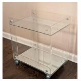 MB - Vintage Lucite Rolling Cart
