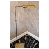MB - Brass Floor Lamp - 15 in Shade Width, Adjustable Height
