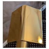 MB - Brass Floor Lamp - 15 in Shade Width, Adjustable Height