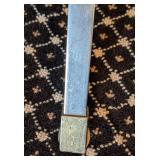 MB - Vintage Glass-Top Side Table with X-Frame Chrome Base