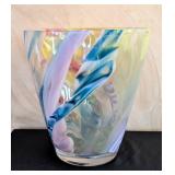 MB - Orrefors Vase, Multicolor Swirl Glass, Sweden