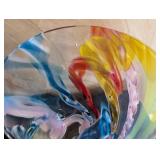 MB - Orrefors Vase, Multicolor Swirl Glass, Sweden