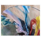 MB - Orrefors Vase, Multicolor Swirl Glass, Sweden