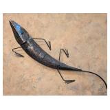 MB - Metal Lizard Wall Hanging - 56 x 19 in Decorative Steel Sculpture