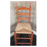 MB - Vintage Ladder-Back Chair with Rush Seat
