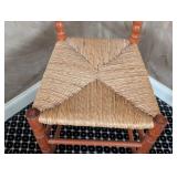 MB - Vintage Ladder-Back Chair with Rush Seat