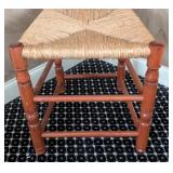 MB - Vintage Ladder-Back Chair with Rush Seat