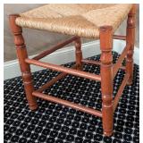 MB - Vintage Ladder-Back Chair with Rush Seat