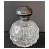 MB - Crystal and Sterling Silver Top Bottle Decanter