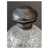 MB - Crystal and Sterling Silver Top Bottle Decanter