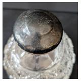 MB - Crystal and Sterling Silver Top Bottle Decanter