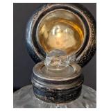 MB - Crystal and Sterling Silver Top Bottle Decanter