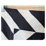 MB - Yves Saint Laurent Scarf Black & White Geometric Zigzag Pattern
