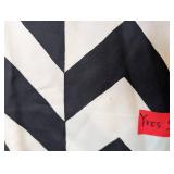 MB - Yves Saint Laurent Scarf Black & White Geometric Zigzag Pattern