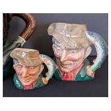 MB - Royal Doulton The Poacher Toby Mugs (Lot of 6)