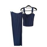 MB - St. John Navy Knit Tank Top & Pants Set - Top Size S, Pants Size 8