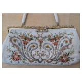 MB - Vintage French Beaded Purse, Hand Made in France