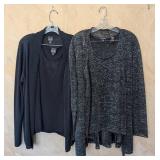 MB - Eileen Fisher Sweater Sets - Size Large (Lot of 2) Dark Charcoal Knit