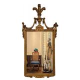 LR - Gilded Rococo Wall Mirror with Crest