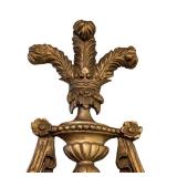 LR - Gilded Rococo Wall Mirror with Crest