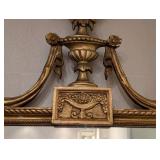 LR - Gilded Rococo Wall Mirror with Crest