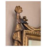 LR - Gilded Rococo Wall Mirror with Crest