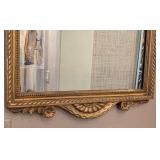 LR - Gilded Rococo Wall Mirror with Crest