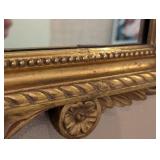 LR - Gilded Rococo Wall Mirror with Crest