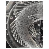 MB - Lalique Concarneau Koi Fish Trinket Dish - 6" Diameter - Made in France