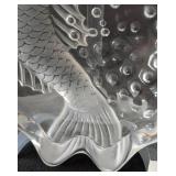 MB - Lalique Concarneau Koi Fish Trinket Dish - 6" Diameter - Made in France