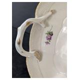 MB - Meissen Floral Pattern Tray with Handles