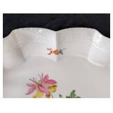 MB - Meissen Floral Pattern Tray with Handles