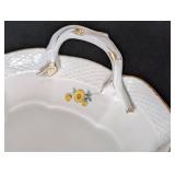 MB - Meissen Floral Pattern Tray with Handles
