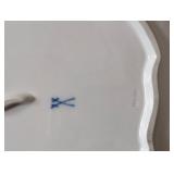 MB - Meissen Floral Pattern Tray with Handles