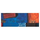 LR - Abstract Mixed Media Painting by Italo Scanga / United Cypress Head Italo Scanga