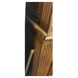 LR - Large Oak Cabinet - Diamond Panel Doors and Fluted Sides