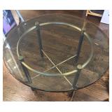 LR - Gorgeous Round Glass Top Dining Table