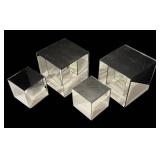 DR - Four Decorative Mirrored Cubes