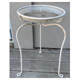 BY - Two White Planter Stands