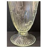 C4 - Vintage Jeanette Iris & Herringbone Footed Vase