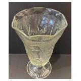 C4 - Vintage Jeanette Iris & Herringbone Footed Vase