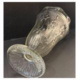 C4 - Vintage Jeanette Iris & Herringbone Footed Vase