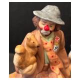 C3 - Emmett Kelly Jr. Porcelain Clown Figurines - 3-Piece Set
