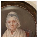 DR - Antique French Miniature Portrait Painting on Porcelain