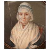 DR - Antique French Miniature Portrait Painting on Porcelain