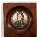 Antique Miniature French Portrait - Military Officer
