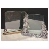 C6 - Arthur Court Animal-Themed Frame & Silver Glass Photo Frame