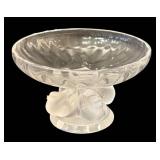C6 - Lalique Nogent Four Sparrow Crystal Bowl